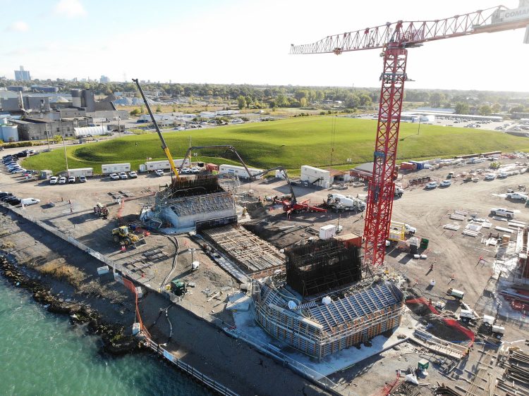 Several BrandSafway companies are working together to deliver comprehensive access, scaffolding and forming solutions for the construction of the Gordie Howe International Bridge.